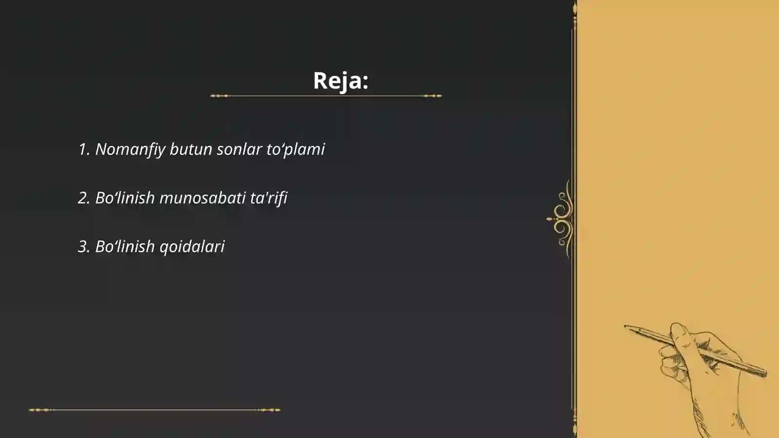 Nomanfiy butun sonlar toʻplamida boʻlinish munosabating tarifi va xossalari 2