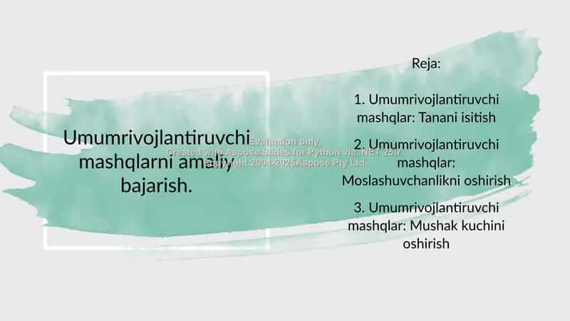 Xalqaro Nordik Universiteti Jismoniy tarbiya metodikasi fanidan 2