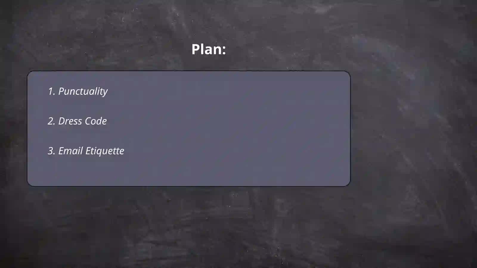 Work-place etiquette 2