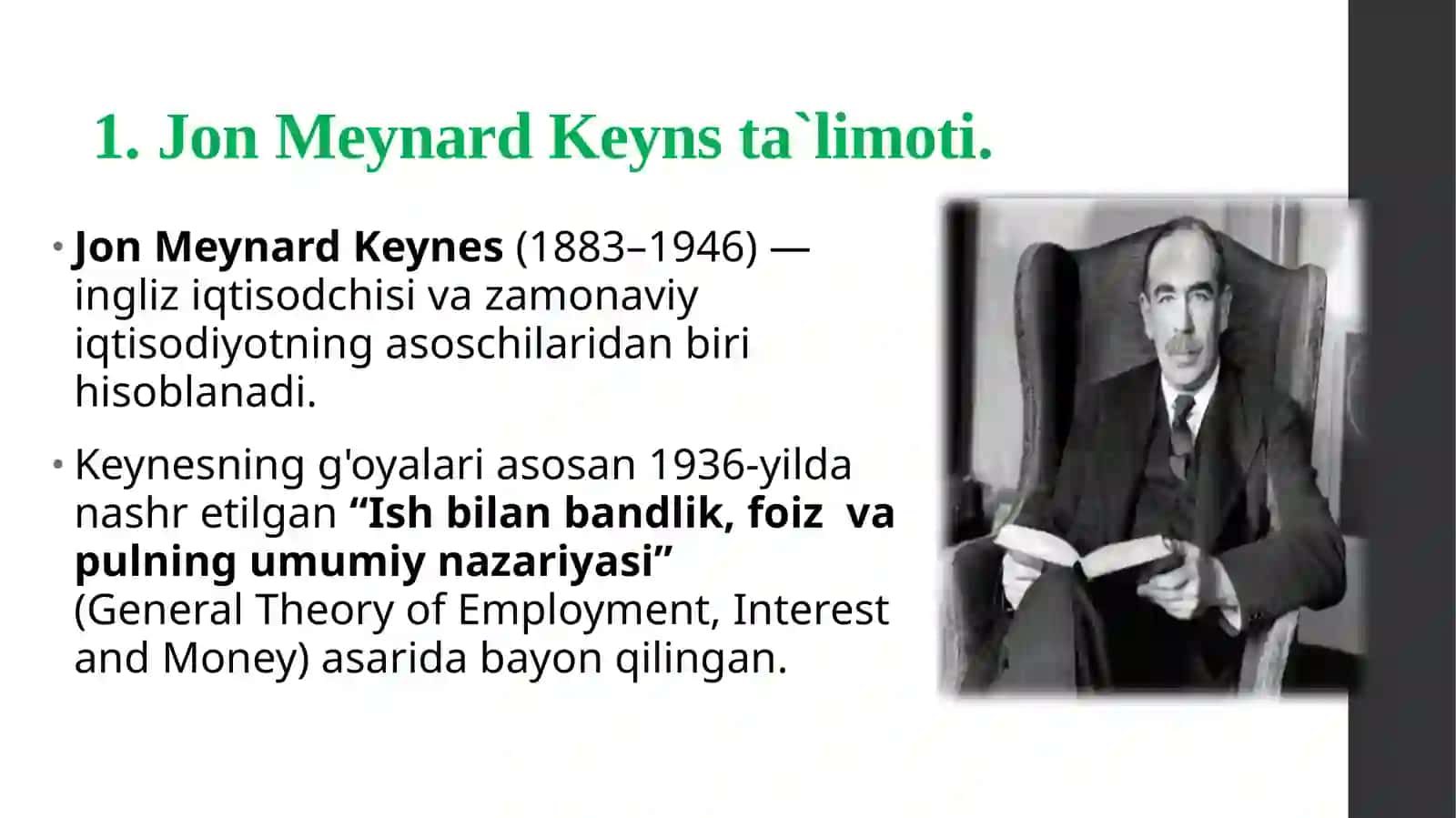 Jon Meynard Keyns ta`limoti 2