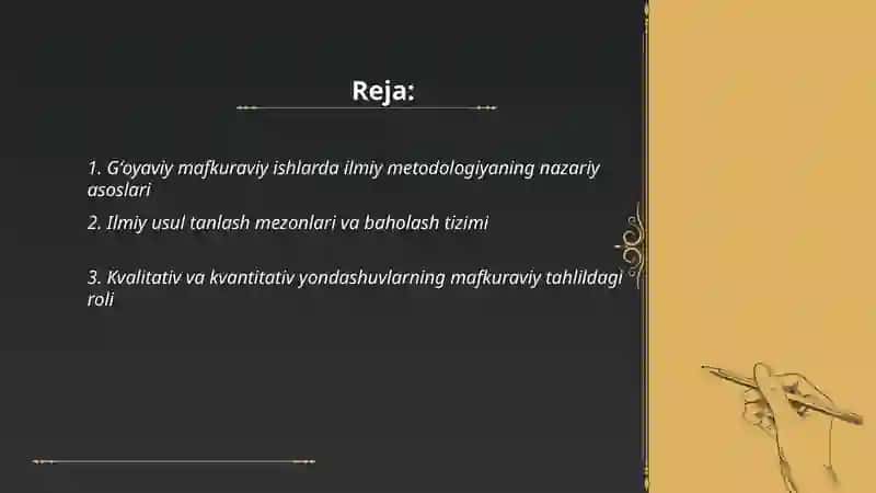 Gʻoyaviy mafkuraviy ishlarda ilmiy usul yondashuvlarni tanlash masalalari 2
