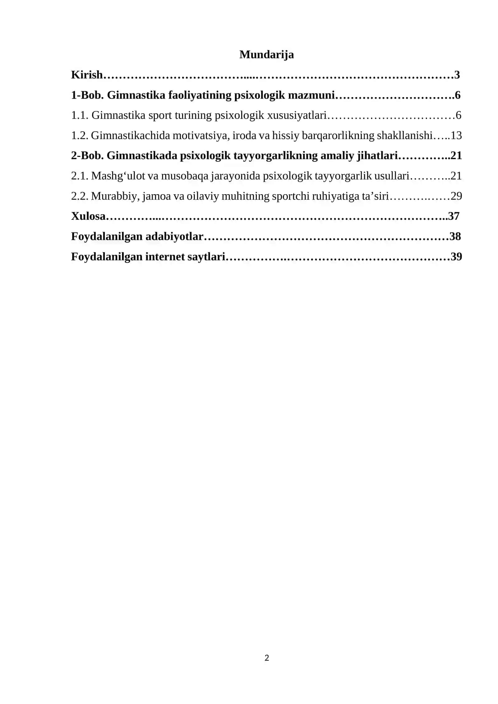 Gimnastikaning pisxologik jihatlari 2