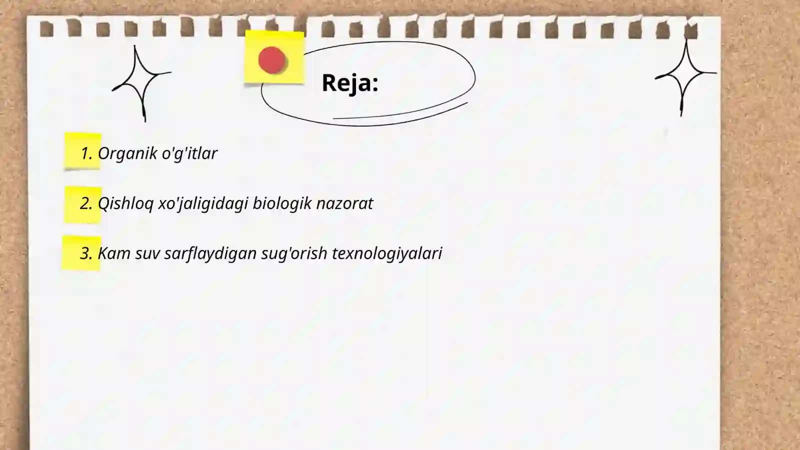 Ekologik toza qishloq xojaligi mahsulotlarini yetishtirish 2