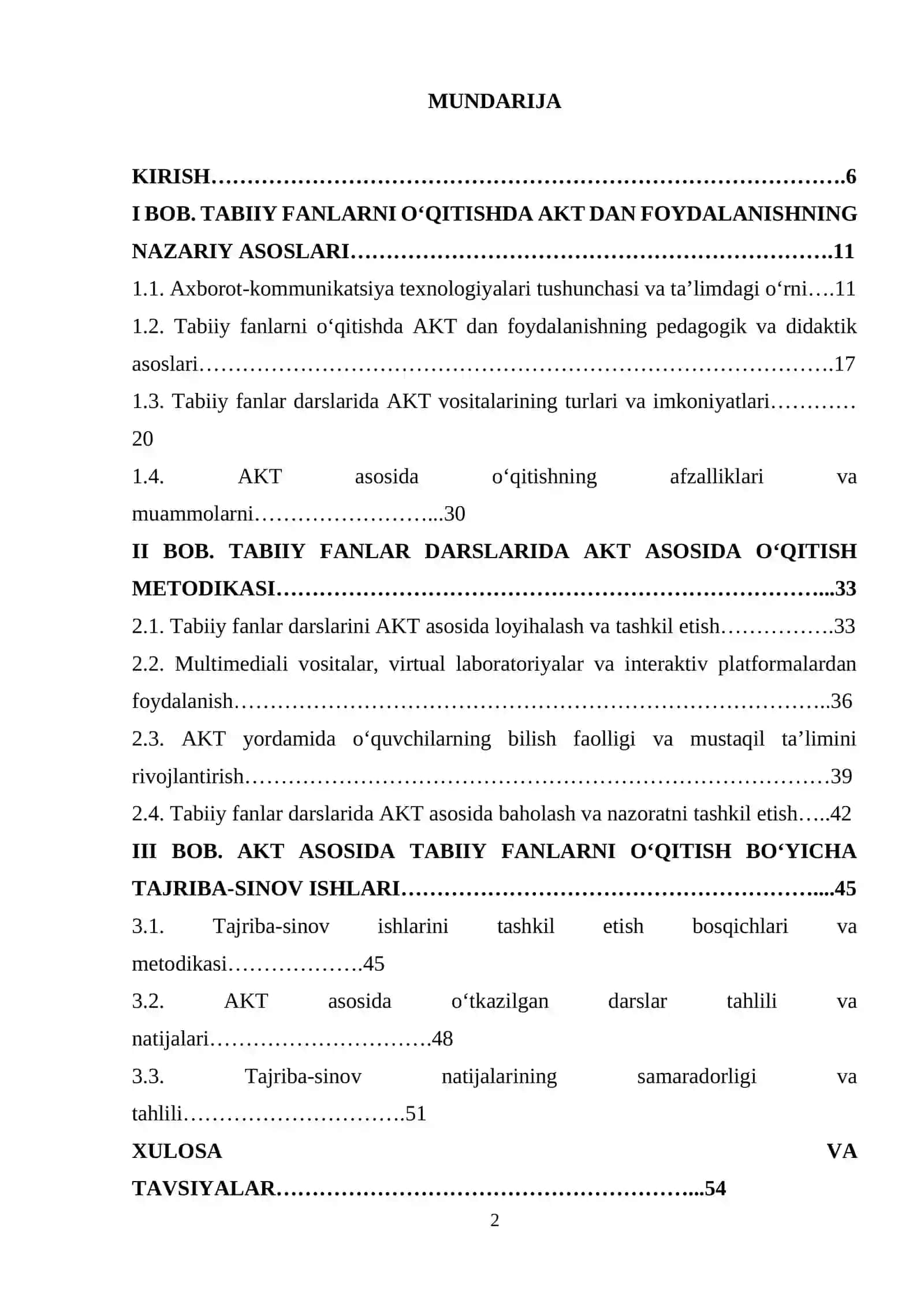 TABIIY FANLARNI OʻQITISHDA (AKT) AXBOROT KOMMUNIKATSIYA TEXNOLOGIYALARIDAN FOYDALANISH 2