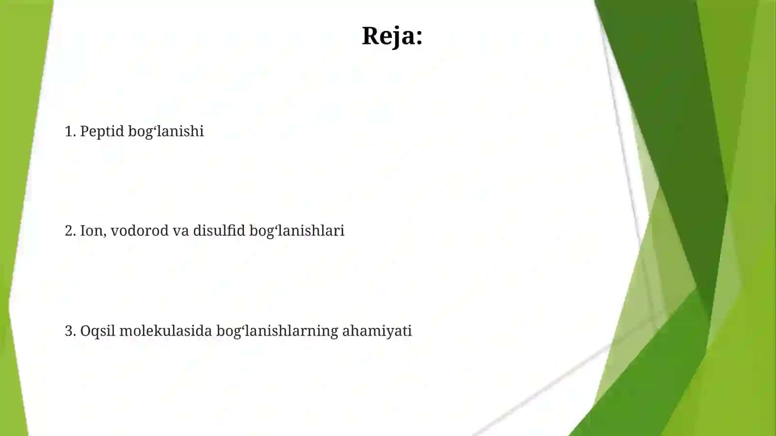 Peptid bog'lanishi 2