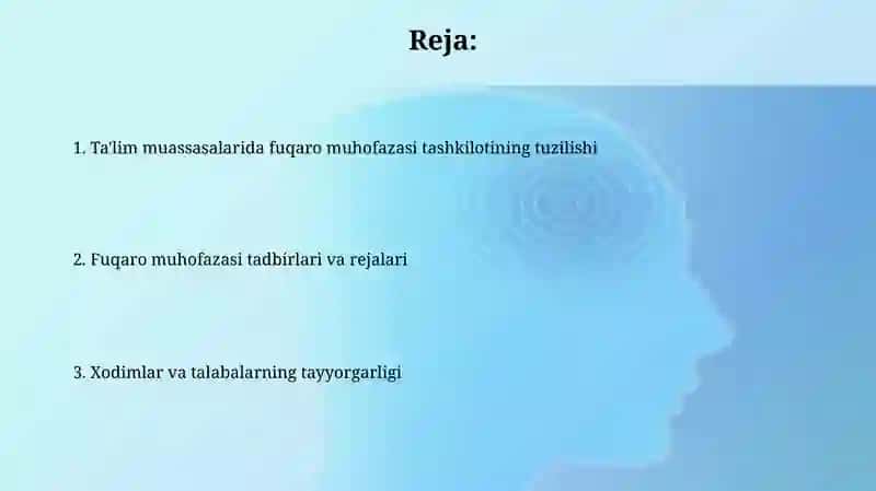 Ta'lim muassalarida fuqaro muhofazasini tashkil etish 2