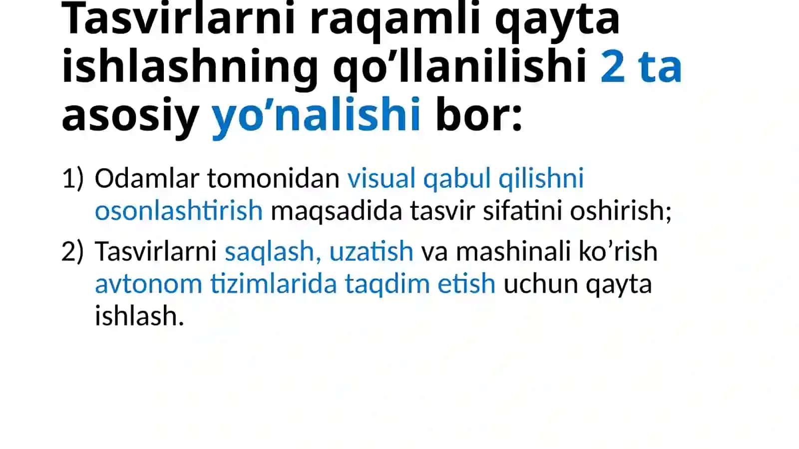 Kirish_Tasvirlarni raqamli qayta ishlash 2