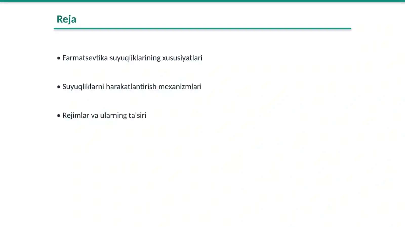 Farmatsevtika texnologiyasida suyuqliklarning turli vaziyat va rejimlarda harakatini tavsiflash 2