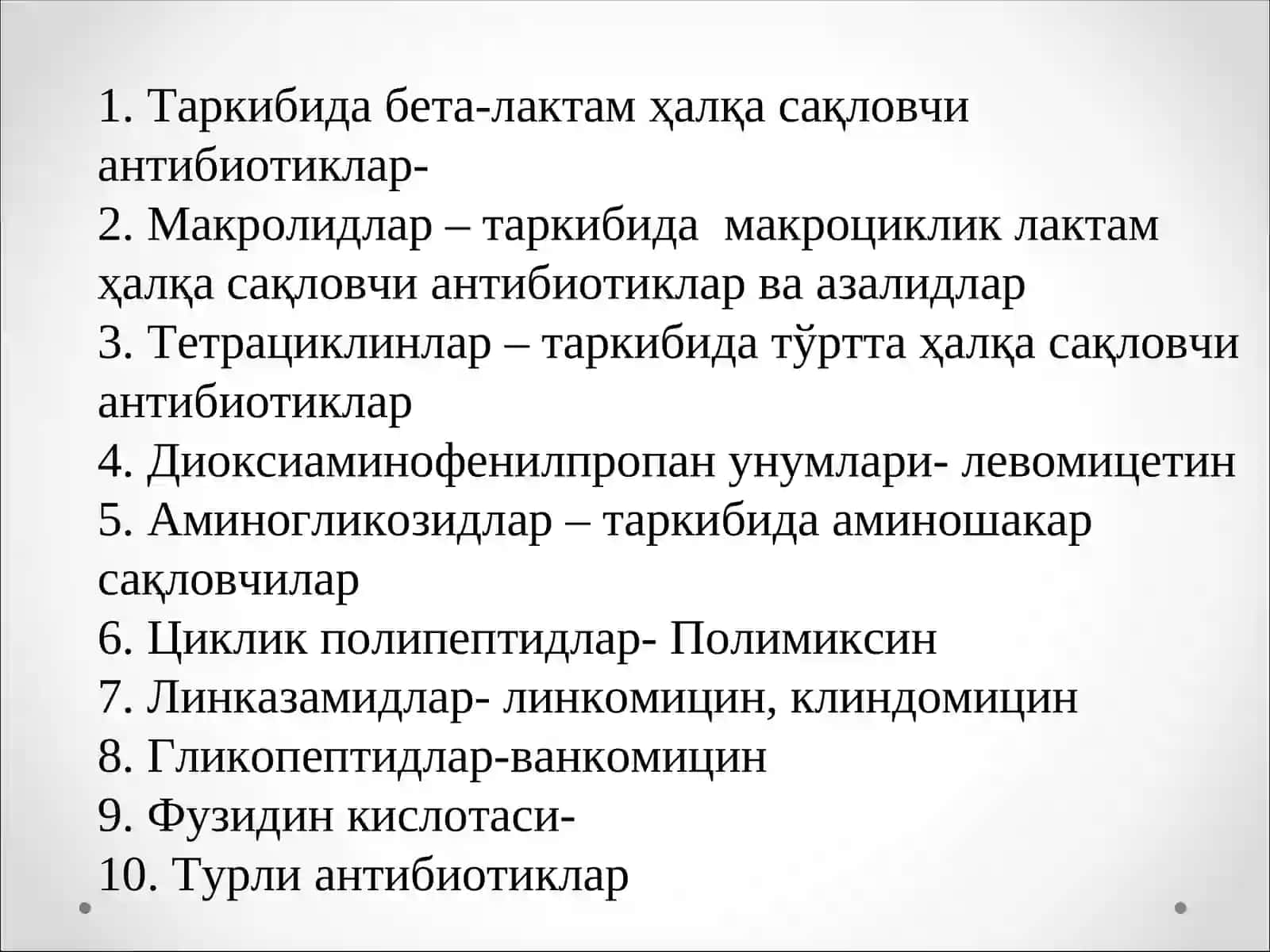 Antibiyotiklar 2