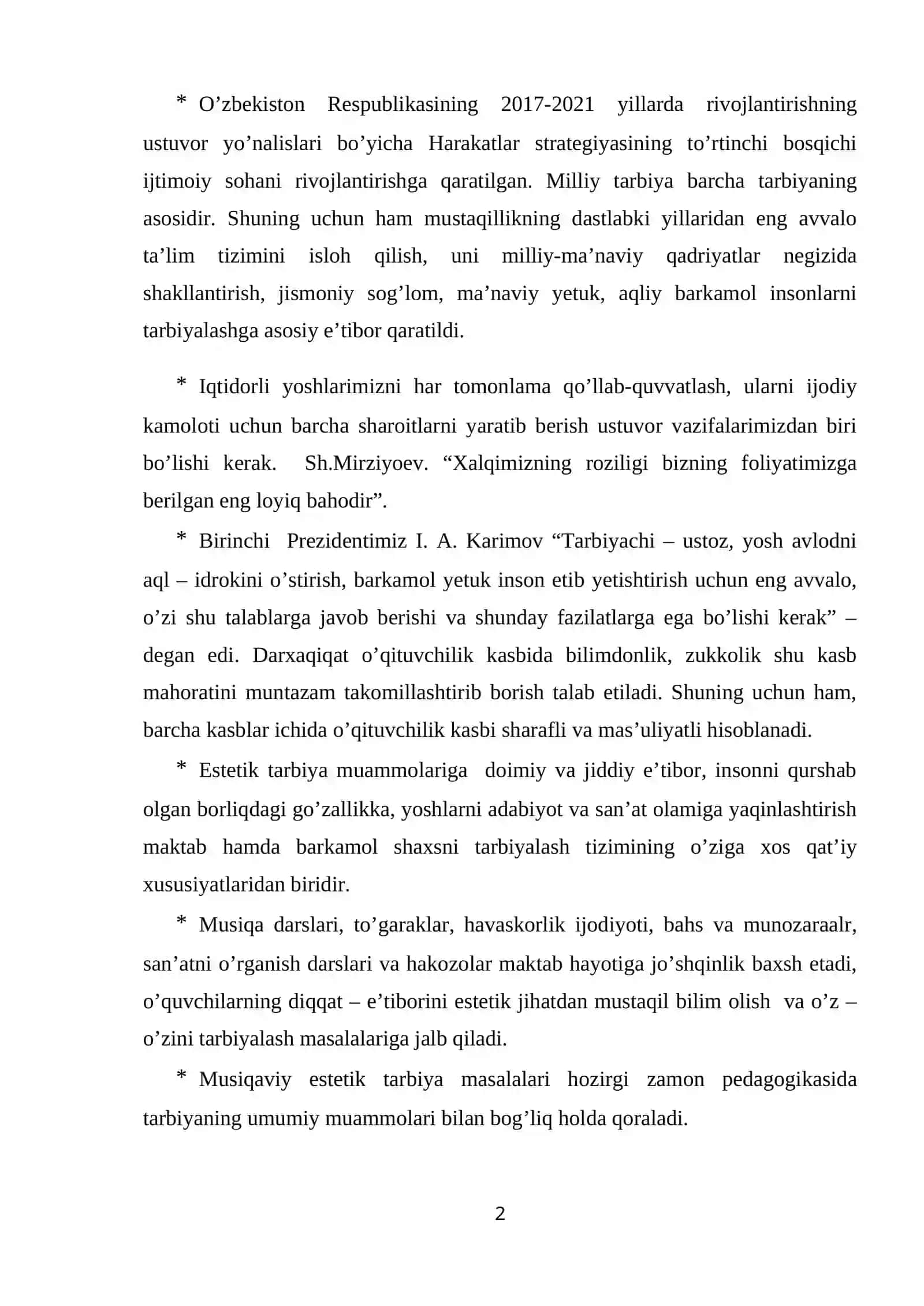 O’rta maktablarda musiqa fanini o’qitishda boshqa fanlar bilan o’zaro bog’liqligi 2