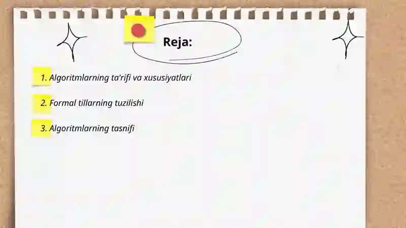 Algaritmlar va formal tillar nazariyasi asoslari 2