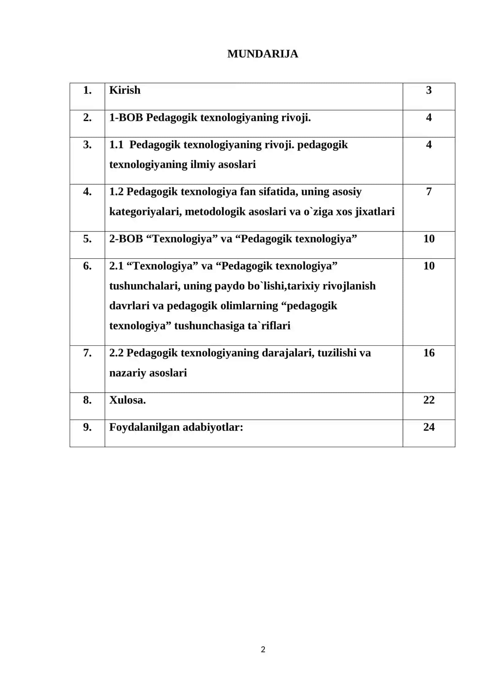 Pedagogik texnologiyaning nazariy-metodologik asoslari 2