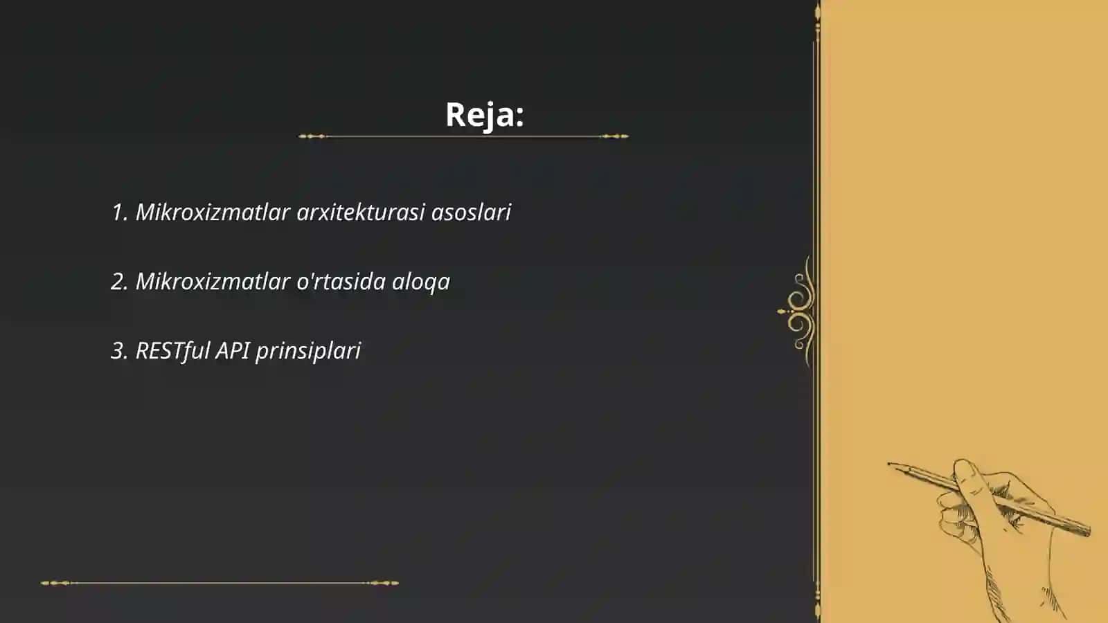 Mikroxizmatlar arxitekturasi va API boshqaruvi 2