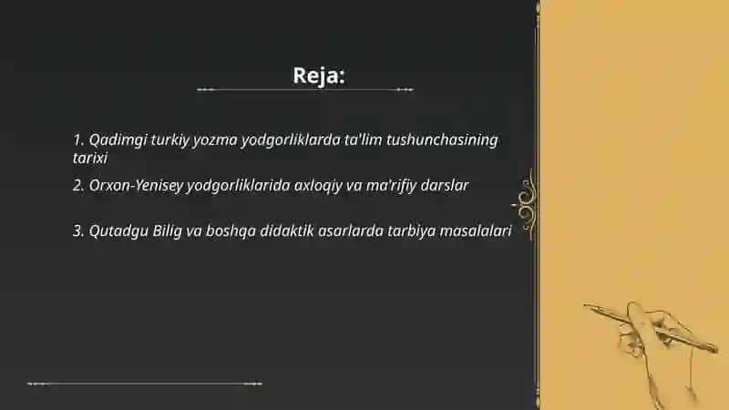 Turkiy xalqlarning yozma yodgorliklaridagi ta'lim va tarbiyani tahlil qilish 2