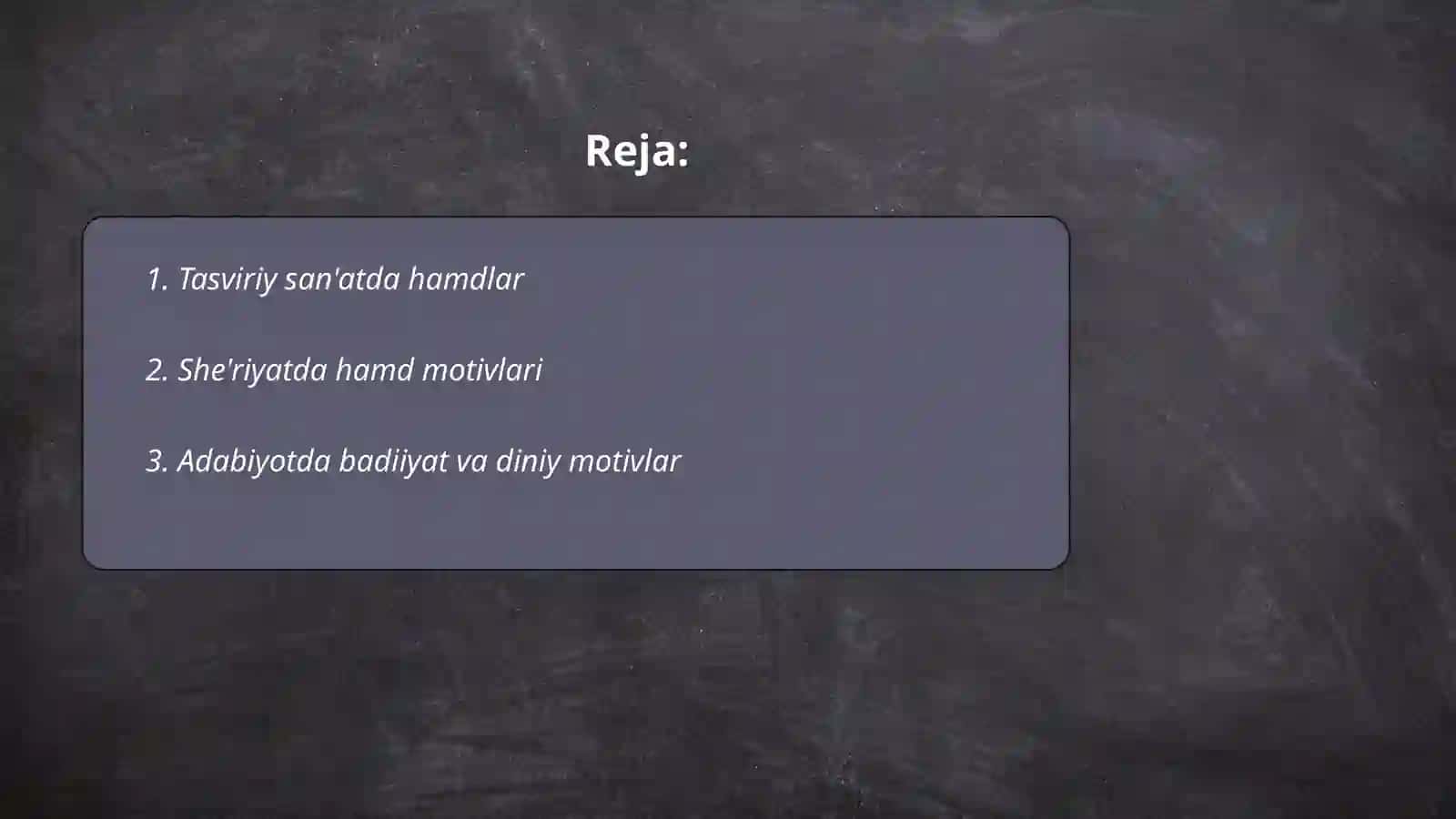 Tasviriy san'atda hamdlar 2