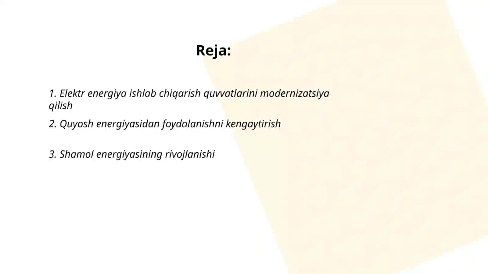 O‘zbekiston elektr energetika sohasining rivojlanish istiqbollari 2