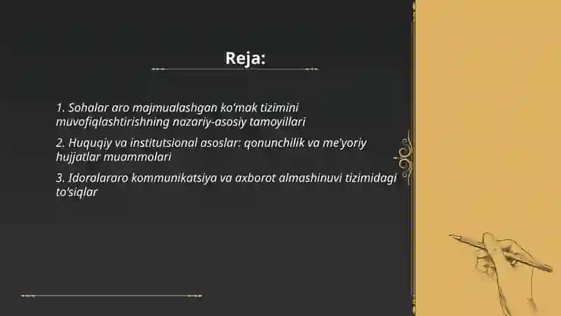 Ijtimoiy ish amaliyotida sohalar aro majmuali koʻmak tizimi faoliyatini muvofiqlashtirish muammolari 2