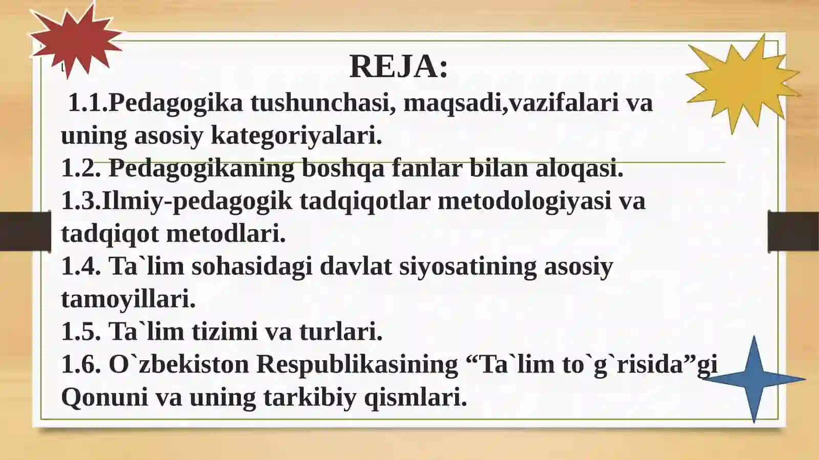 Pedagogika fanining predmeti, tadqiqot metodlari 2