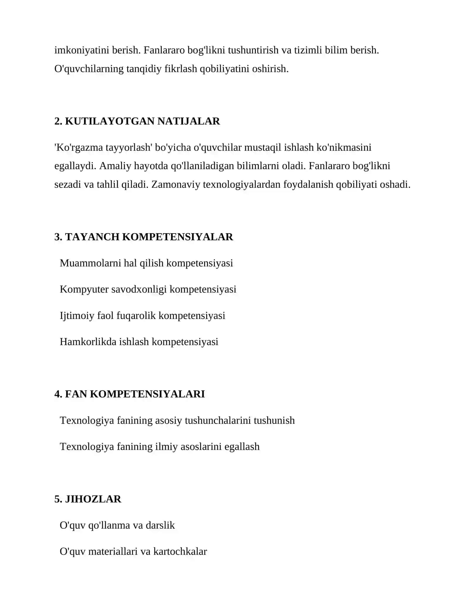 Ko'rgazma tayyorlash 2