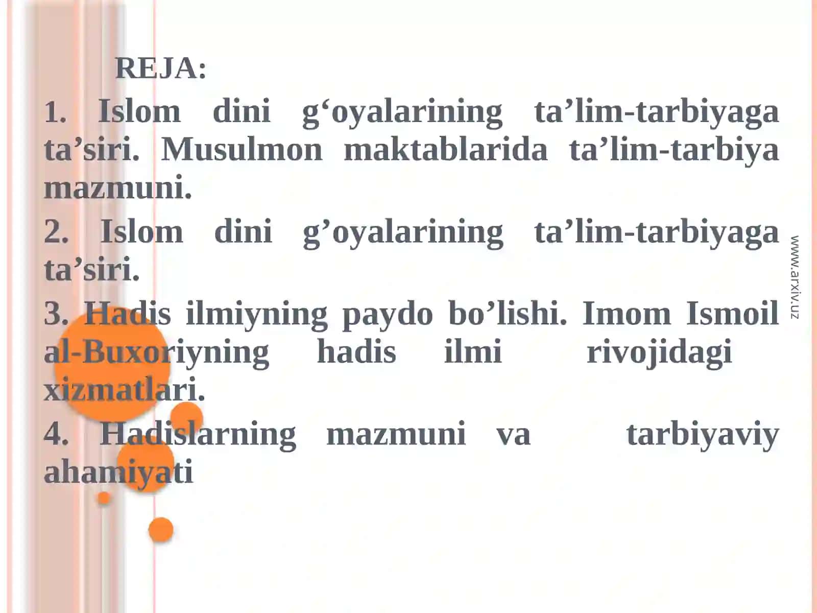 IX-asrning birinchi yarmigacha O‘rta Osiyoda tarbiya, maktab va pedagogik fikrlar 2