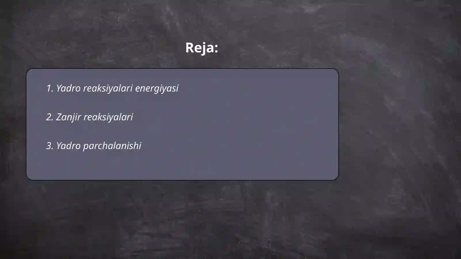 Yadro reaksiyalari mavzusidan masalalar ishlash 2