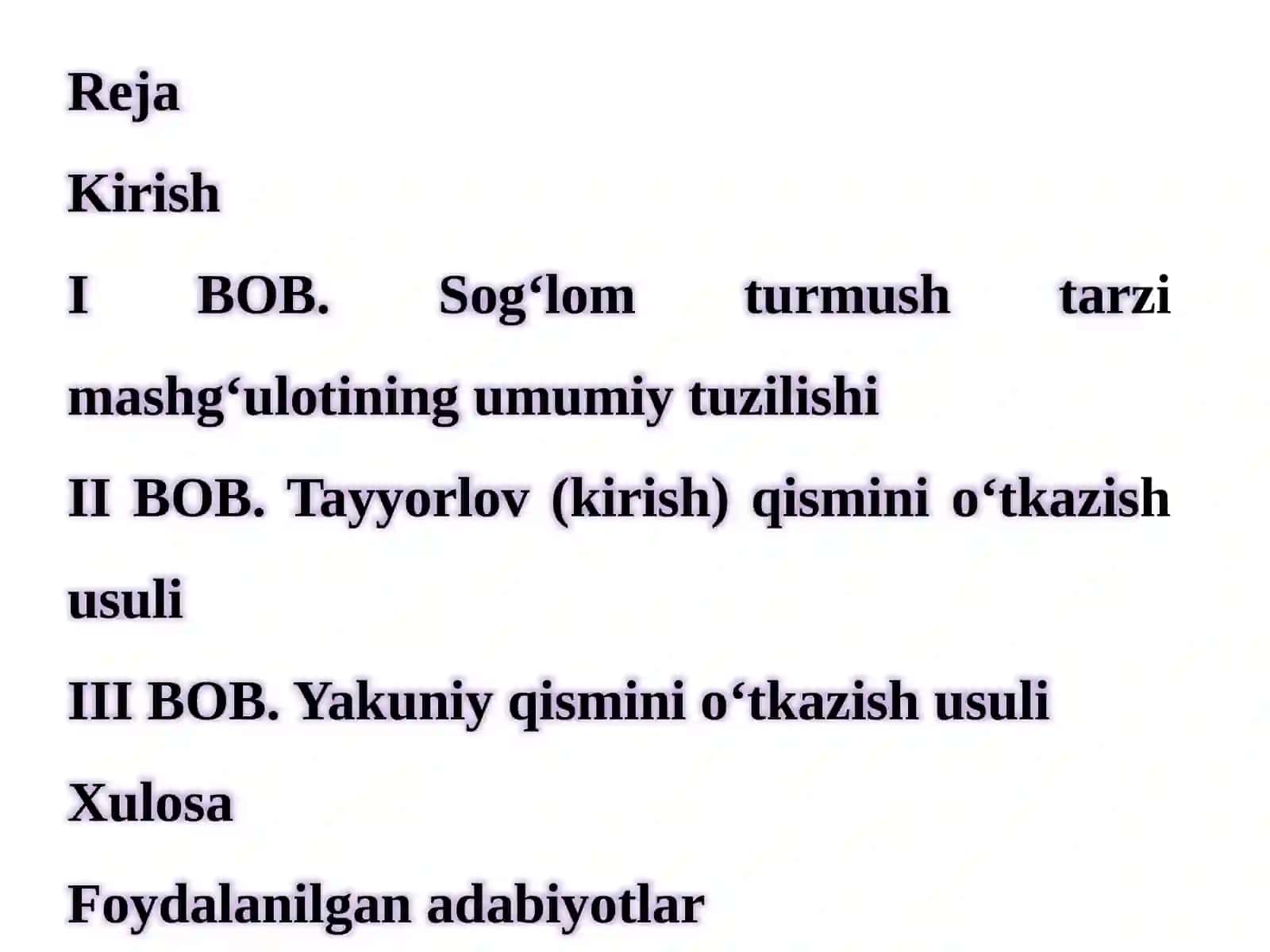 Sog‘lomturmushtarzimashg‘ulotlaridatayyorgarlikvayakuniyqismlarnio‘tkazishusuli 2