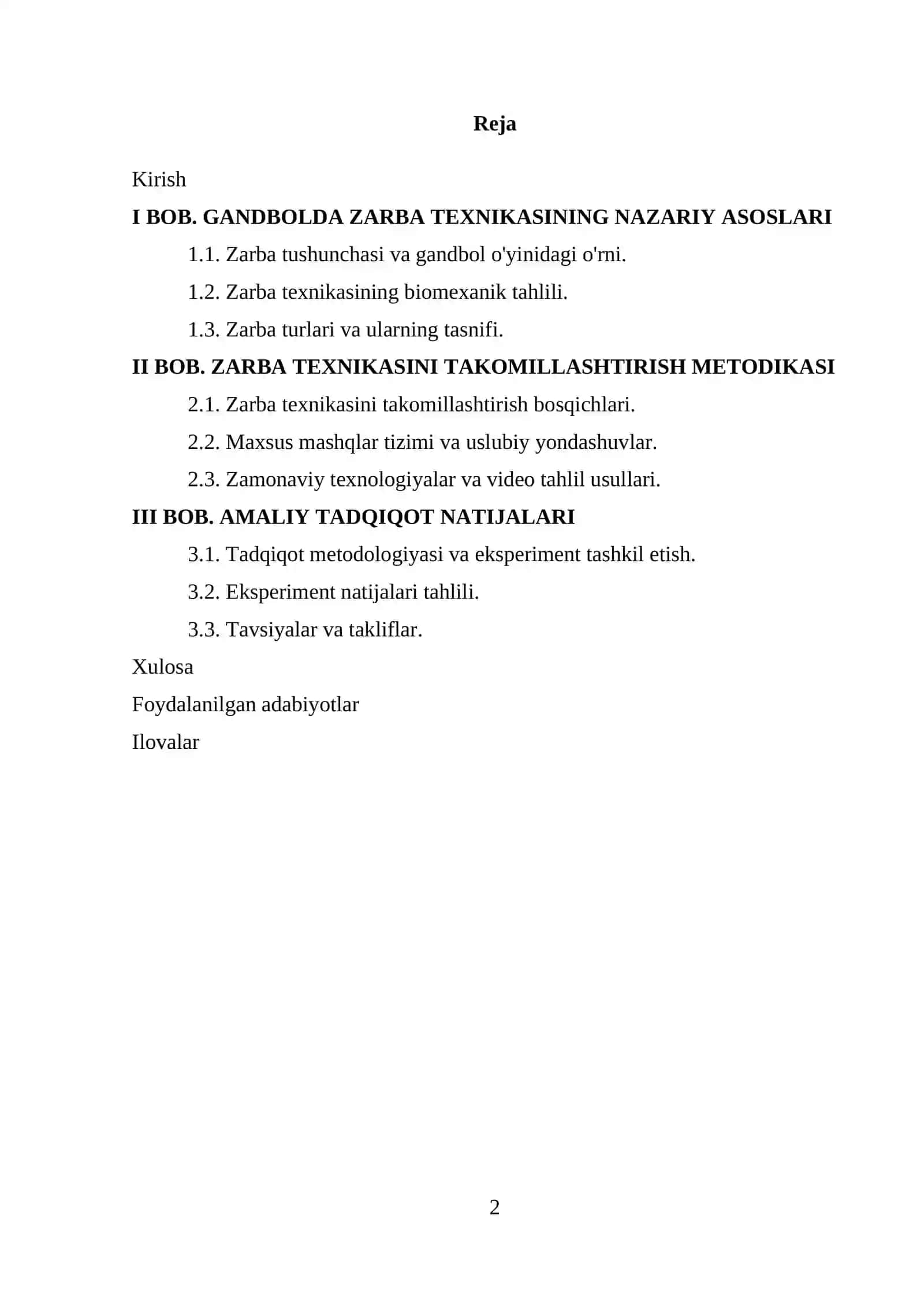 Gandbol o’yinchilarida zarba texnikasini takomillashtirishning metodologik asoslari 2