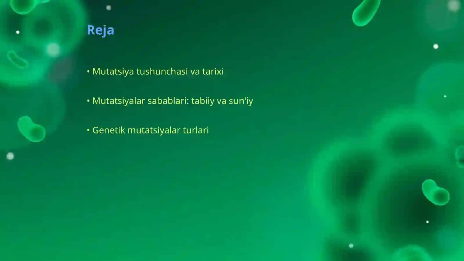 Mutatsiyalar sabablari, shakllari, ahamiyati va biologik oqibatlari 2
