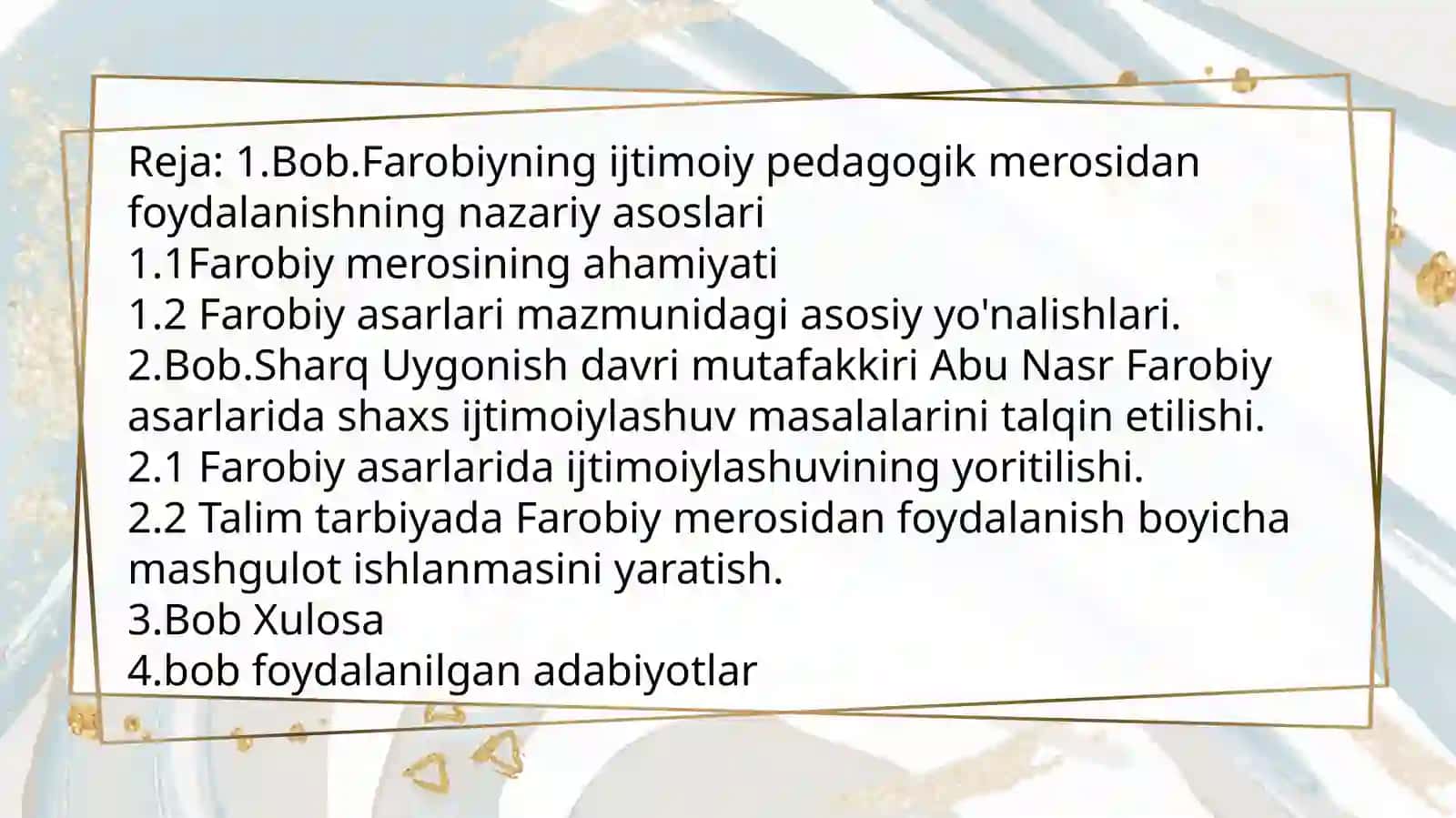 Sharq Uygonish davri mutafakkiri Abu Nasr Farobiy asarlari 2