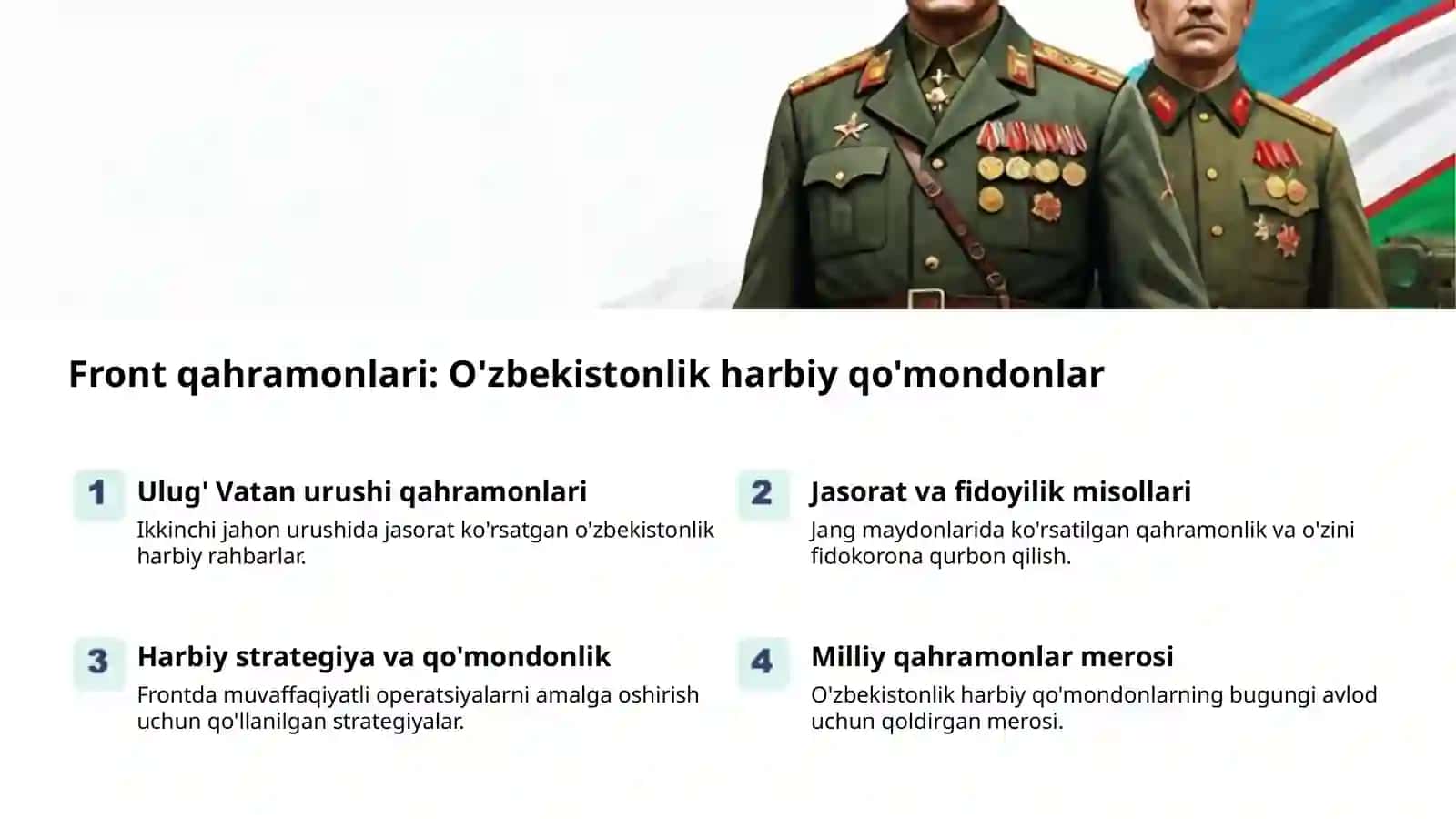 Frontdagi jasorat: O‘zbekistonlik qahramonlar 2