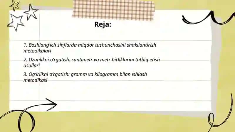Boshlangʻich sinflarda asosiy miqdorlar va ularni oʻlchash birliklarini oʻrgatish metodikasi 2