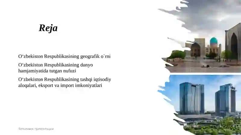 O‘zbekistonning dunyo siyosiy xaritasida tutgan oʻrnini baholash 2