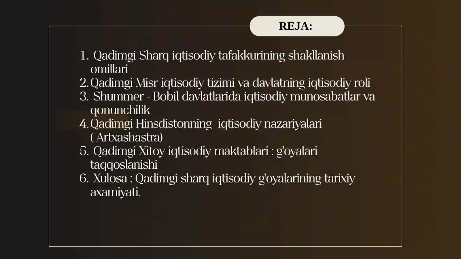 Qadimgi sharqda iqtisodiy g’oyalar 2