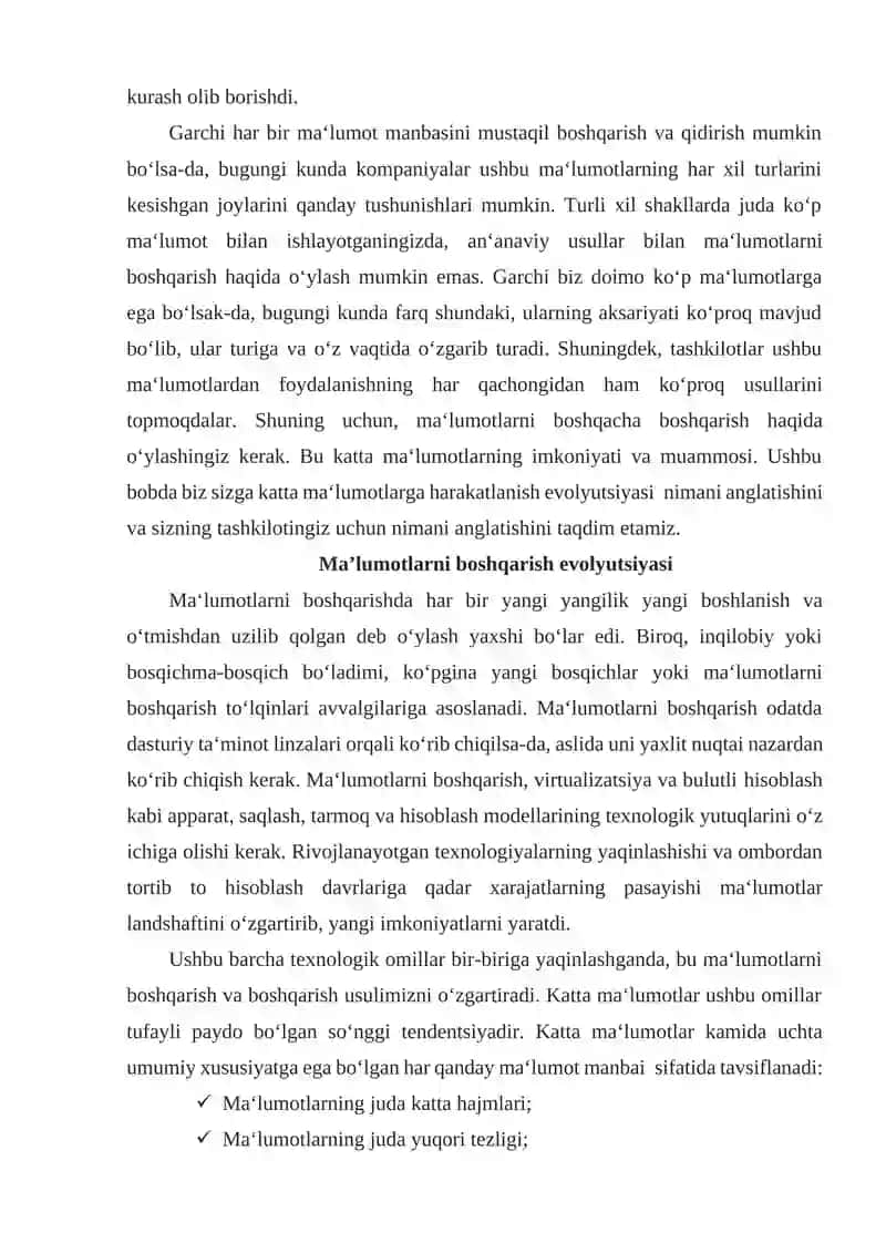 KATTA MA’LUMOTLAR ASOSLARI 2