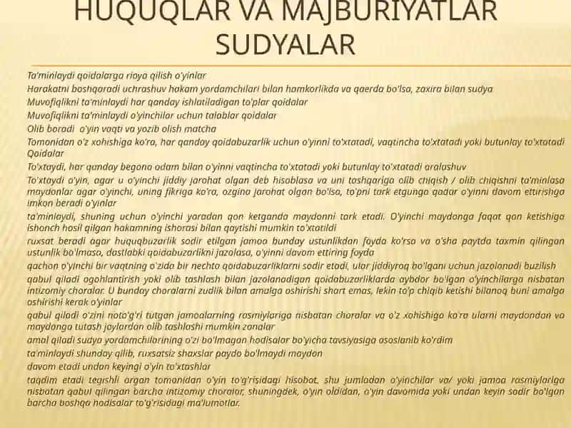 HAKAMLAR VA ULARNING FUTBOLDAGI VAZIFALARI 2