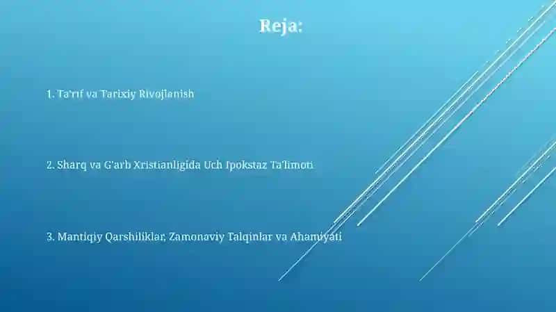 Xristianlik ta'limotida Yakka xudoning uch qiyofasi haqidagi ta'limot 2