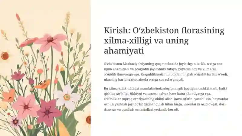 Respublikamizda o‘simliklarning mintaqalar bo‘yicha tarqalishi 2