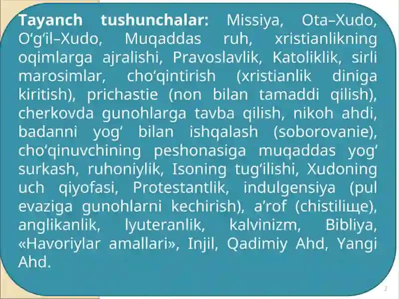 Xristianlikdin Itarixi 2
