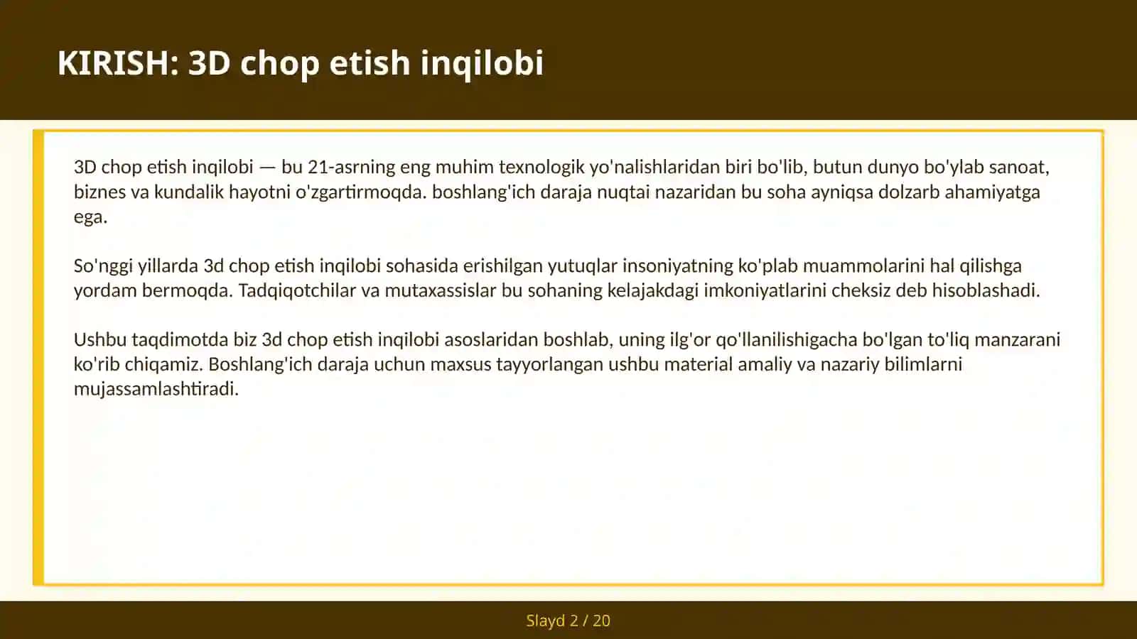 3D CHOP ETISH INQILOBI 2