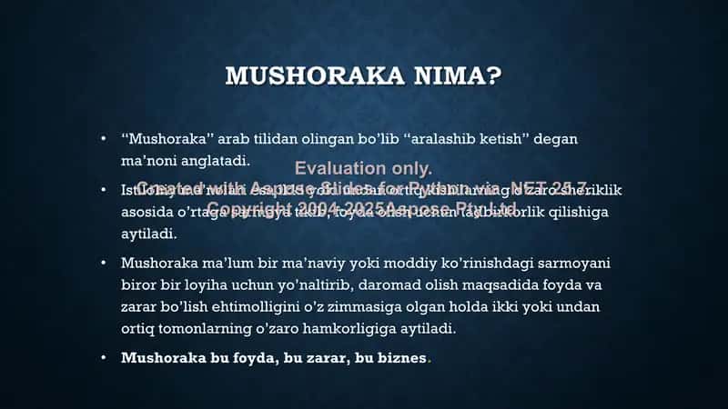 Mushoraka - sheriklik 2