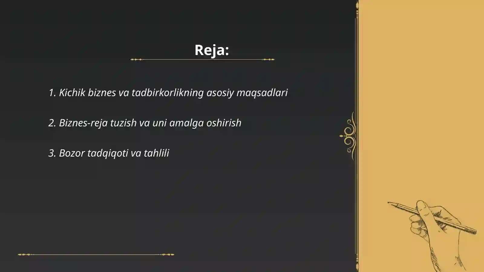 Kichik biznes va tadbirkorlik faolyatini boshqarishning maqsadi va vazofalari 2