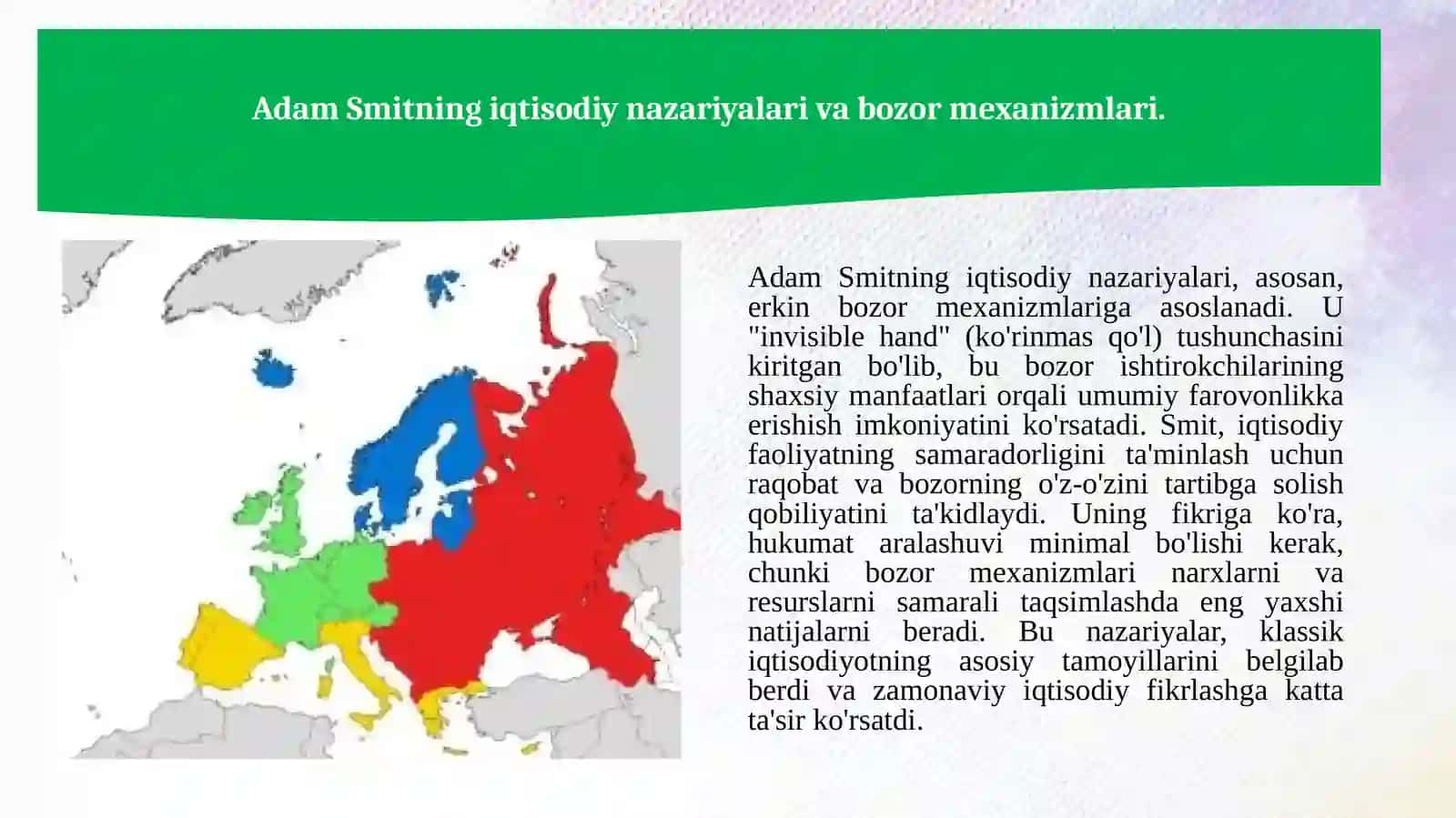 Adam Smit, David Rikardo va Yevropa klassik iqtisodiy tafakkur 2