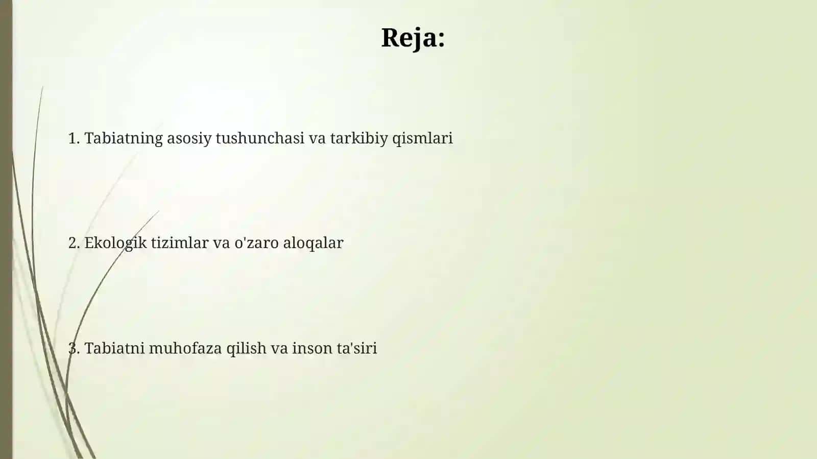 Tabiat haqida asosiy tushunchalar va tabiat komponentlari 2