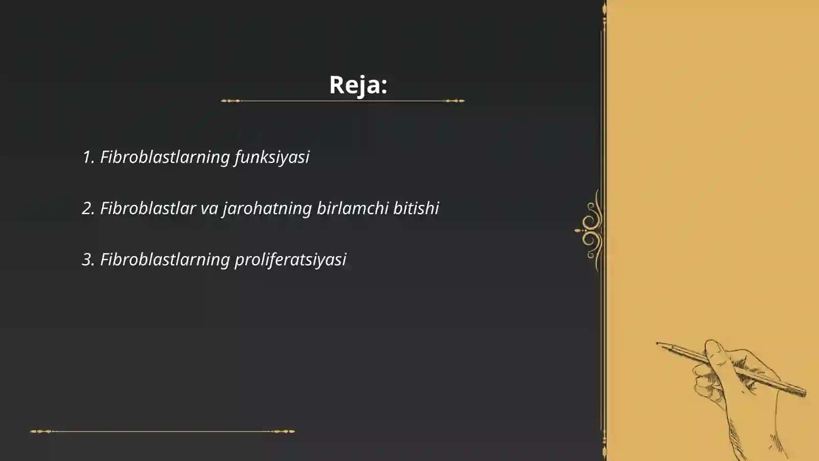 Fibroblastlarning jarohatning bitishi va chandiq hosil bo'lishidagi roli 2