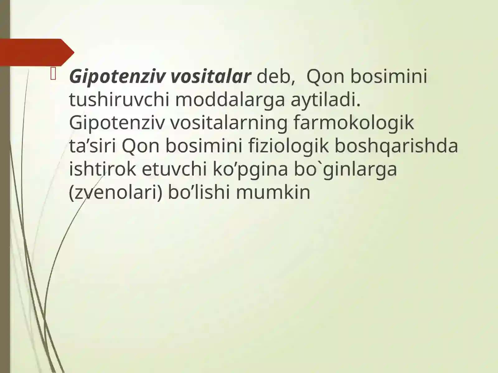GIPOTENZIV VOSITALAR 2