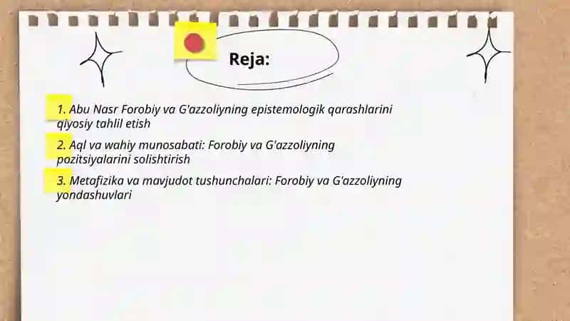 Abu Nasr Forobiy va G'azzoliyning falsafa ilmiga oid qarashlarini qiyosiy tahlil etish 2