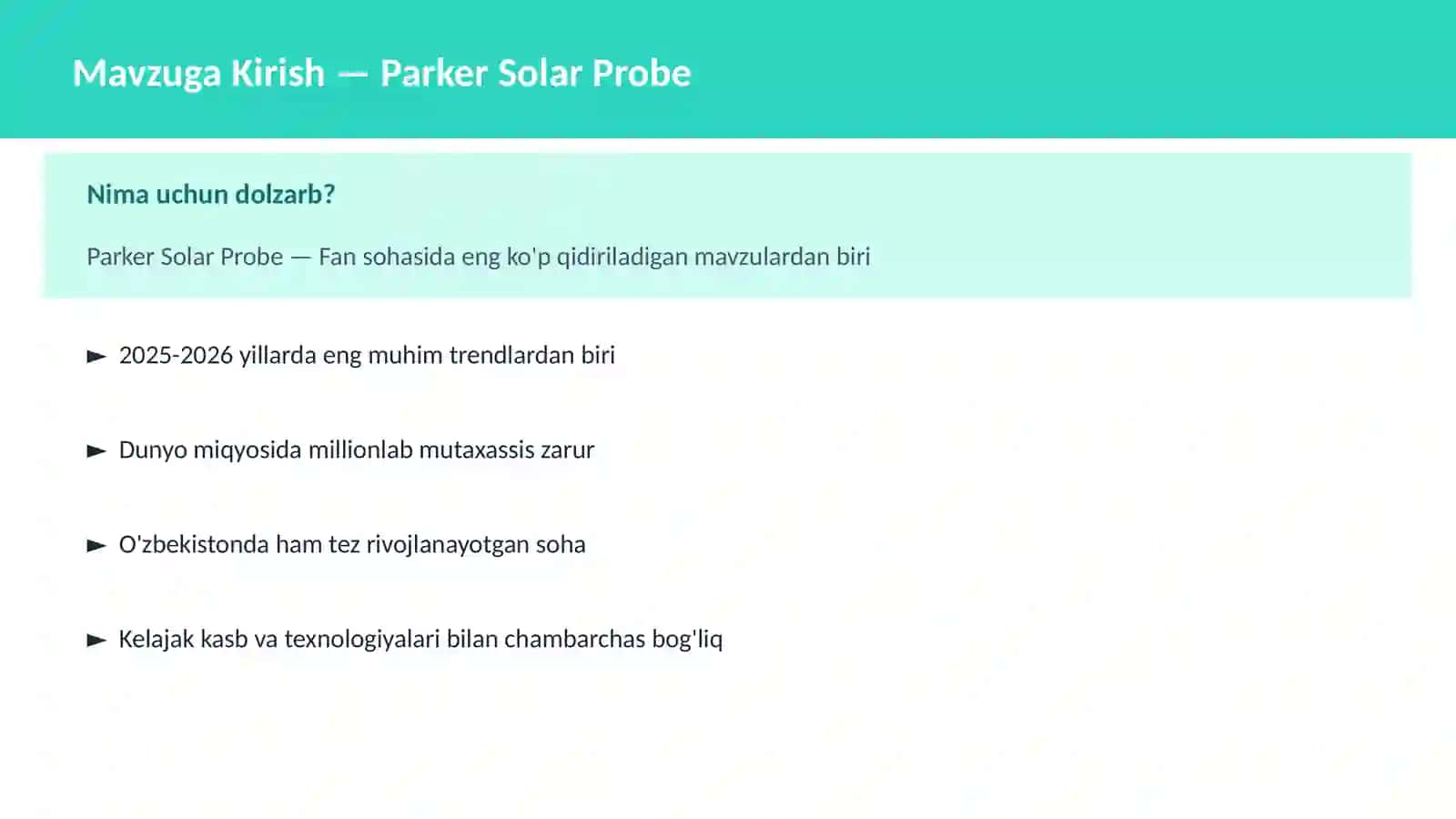 Parker Solar Probe 2
