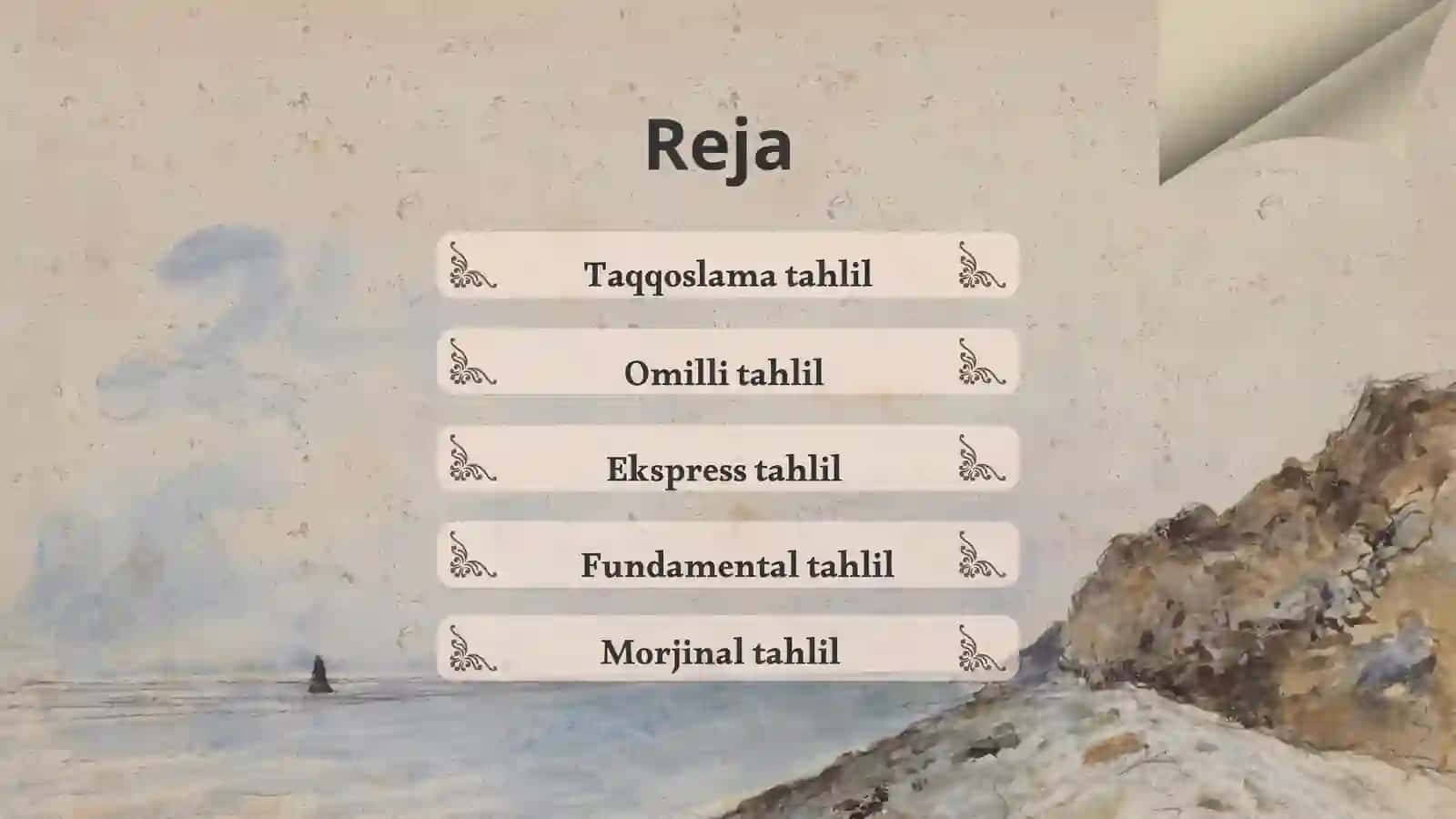 Taqqoslama tahlil 2