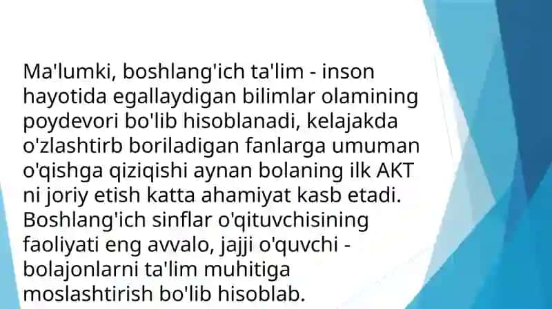 Geometrik mazmundagi maslalarni yechishni oʻrgatishda axborot texnologiyalaridan fodalanish 2