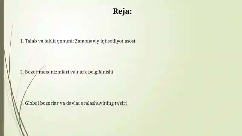 Talab va taklif qonunining zamonaviy iqtisodiyotdagi ahamiyati 2